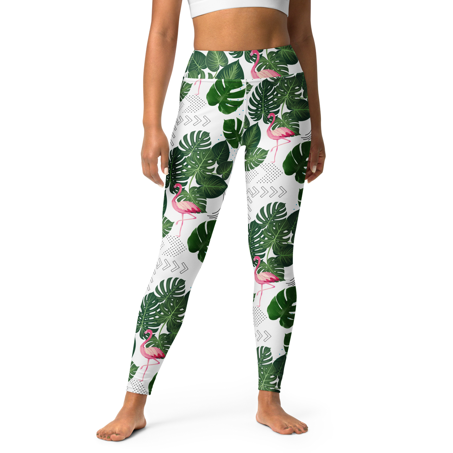 Monstera Flamingo Leggings UPF 50+ Protection