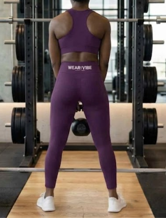 Wear the Vibe Leggings with Pockets - Plum