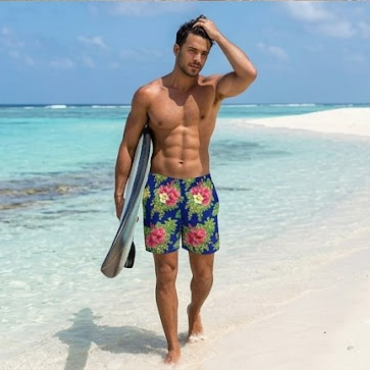 Hibiscus Swim Trunks UPF 50+