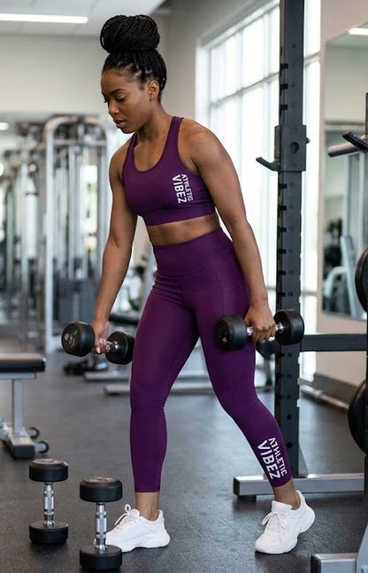 AV Essential Pocket Leggings - Logo Edition - Plum