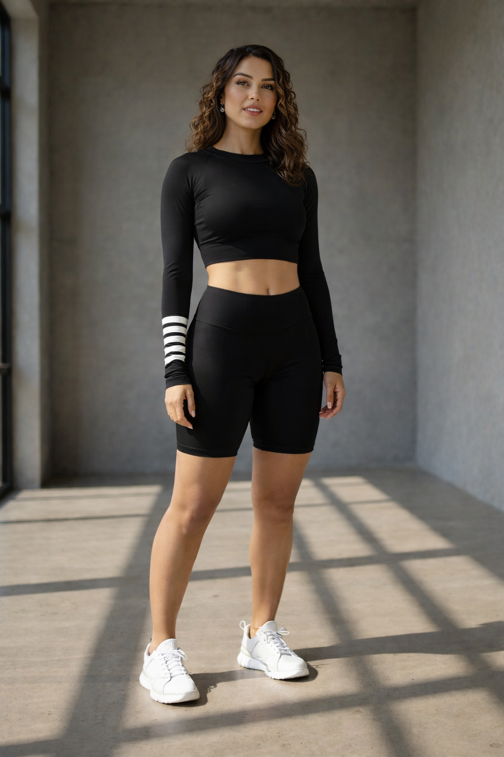 Athletic Vibez Black High Waist Biker Shorts