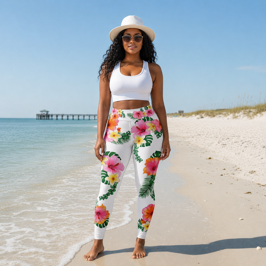 Island Blossom High Waste Leggings UPF 50+