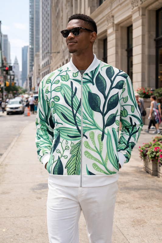 Botanical Unisex Bomber Jacket