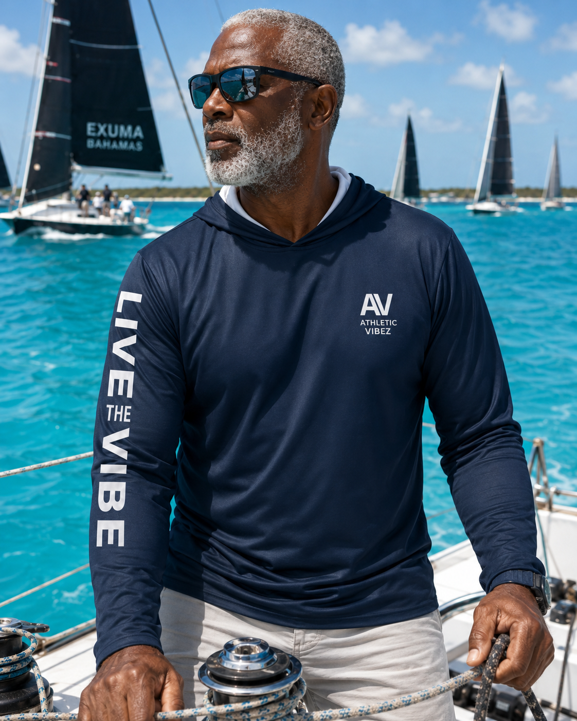 PRO Vibe Approved Sports Hoodie - Navy/White
