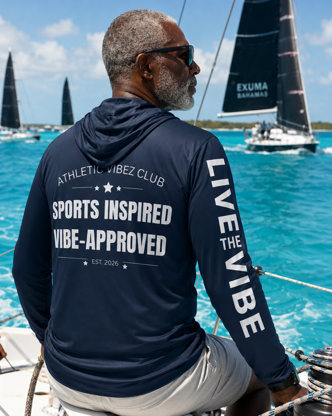 PRO Vibe Approved Sports Hoodie - Navy/White