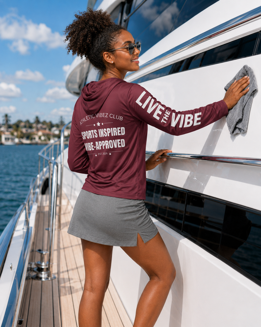 PRO Vibe Approved Sports Hoodie - Maroon/Gray