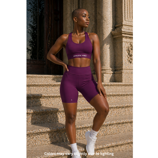 Wear the Vibe Biker Shorts - Plum