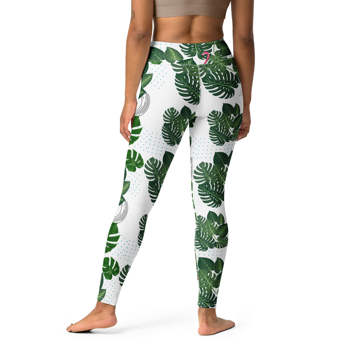 Monstera Flamingo Leggings UPF 50+ Protection