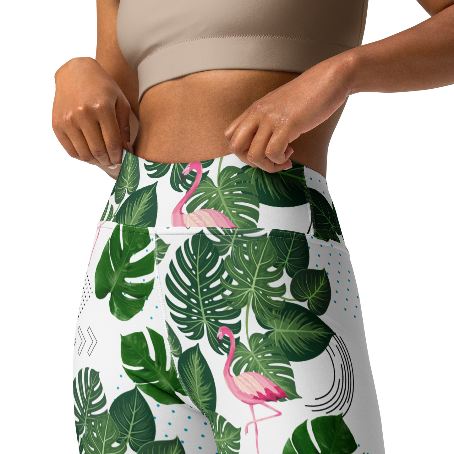 Monstera Flamingo Leggings UPF 50+ Protection
