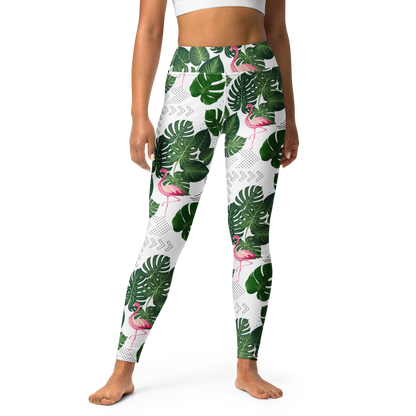 Monstera Flamingo Leggings UPF 50+ Protection